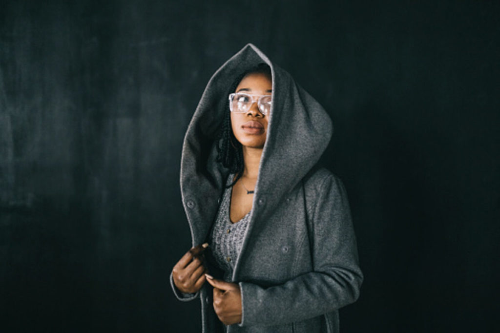plain black hoodie
