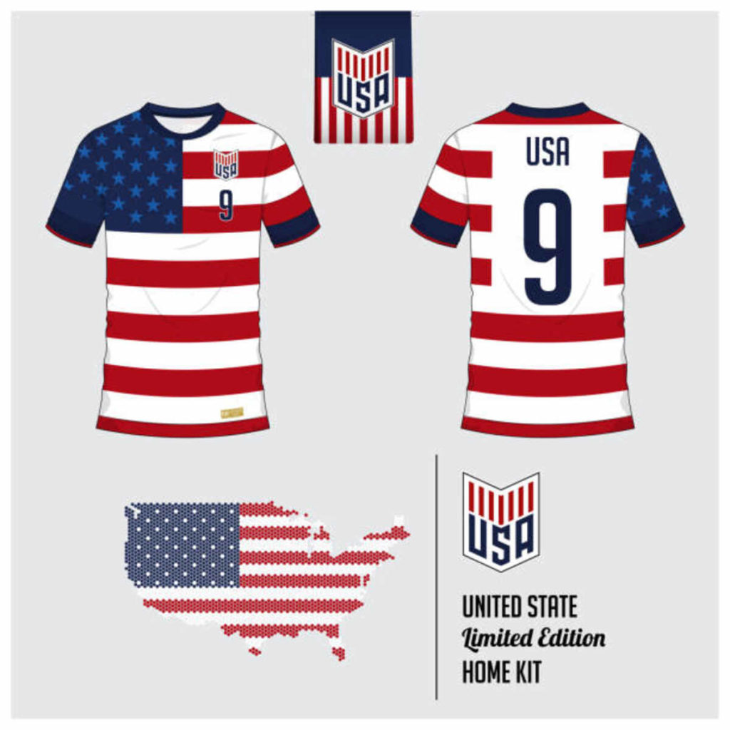 American Flag Golf Shirt