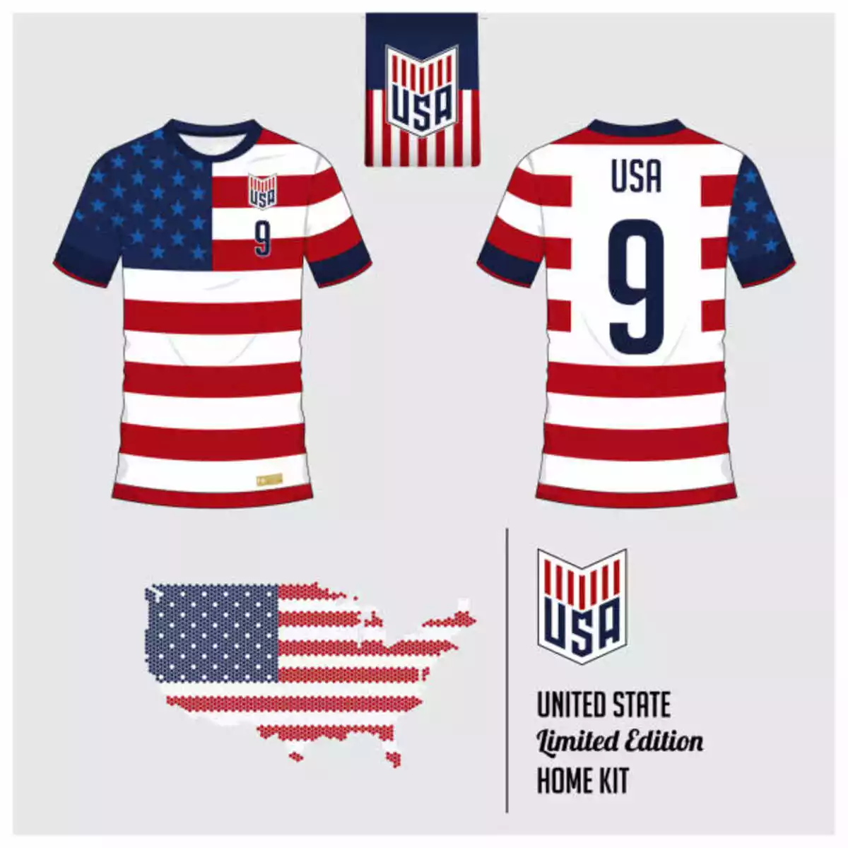 American Flag Golf Shirt